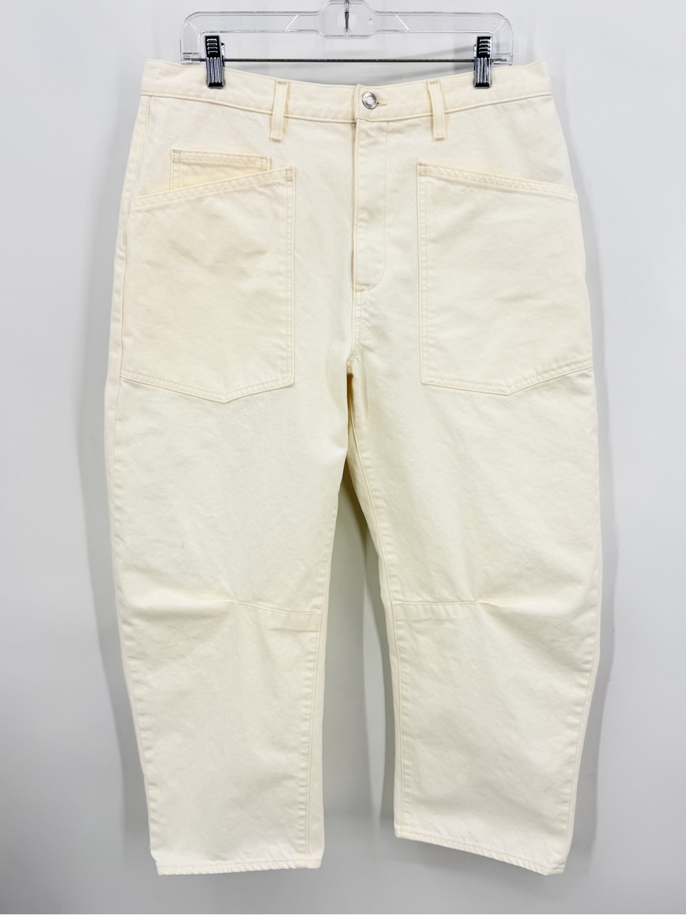 Nili Lotan Shon Jeans Cotton Cream Size 31 - Picture 4 of 14